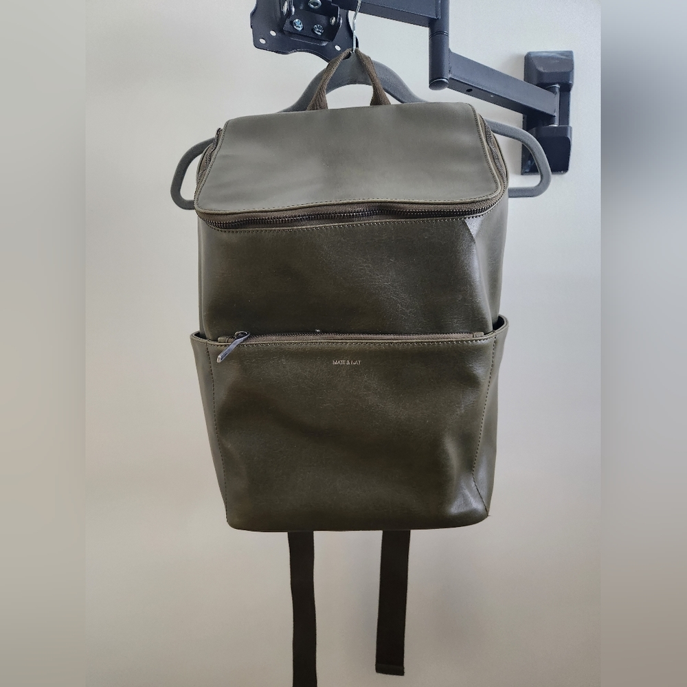 Army Green Matt & Nat Laptop Backpack
